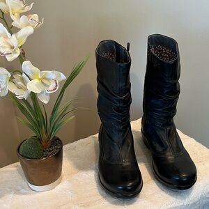 Dansko Aurora Black Leather Boots 39